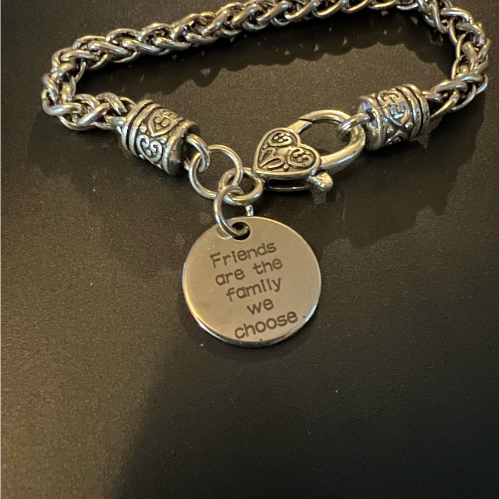 Silver Bracelet with Friendship Charm